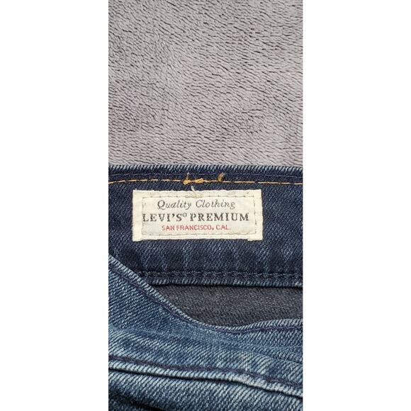 Levis 512 Jeans Mens 32x32 Black Tapered Leg Slim Fit Stretch Medium Wash Denim - Picture 6 of 11